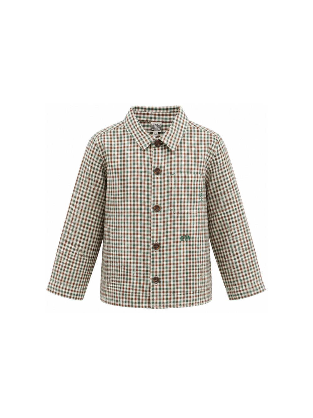 Camicia per bambino Bonton Kids beige con design a quadri BD12013 938 BONTON KIDS