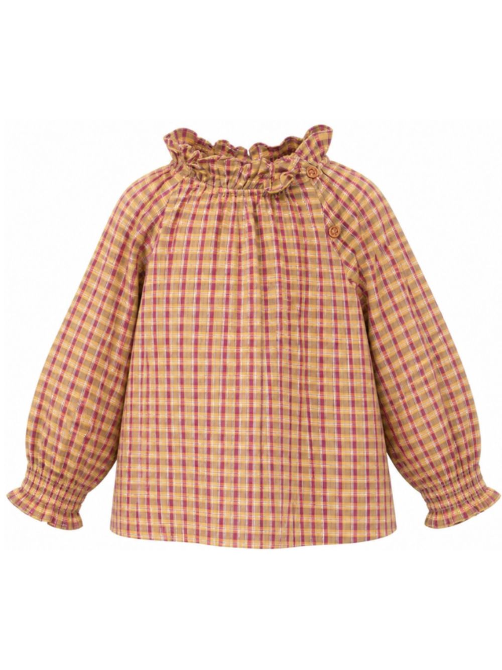 Camicia per bambina Bonton Kids rossa con design a quadri BD12052 947 BONTON KIDS