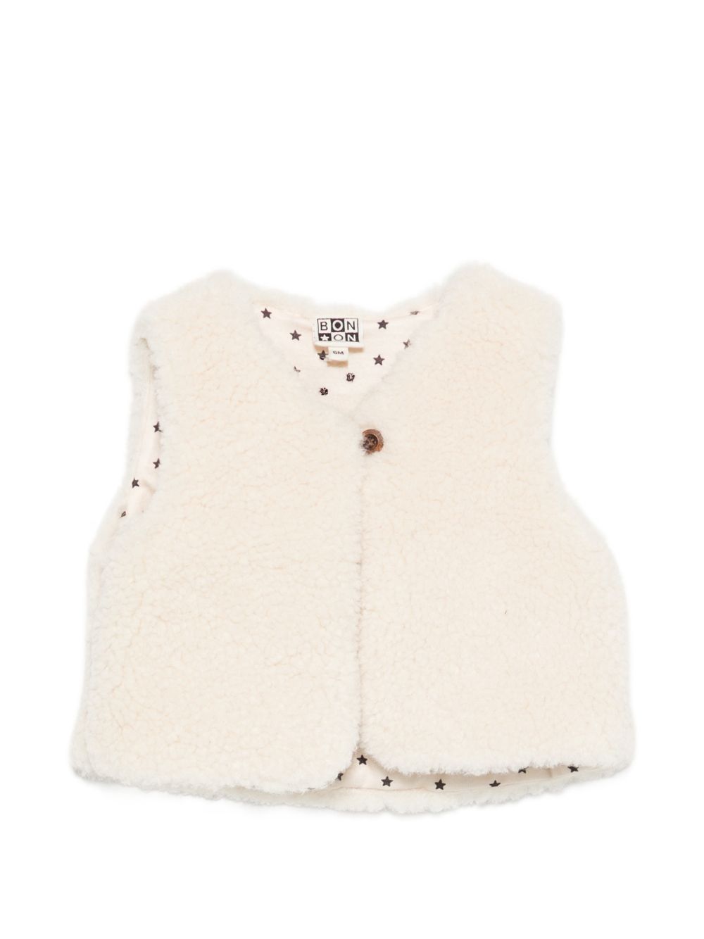Gilet con stampa a stelle per neonata Bonton Kids bianco smanicato BD16001 120 BONTON KIDS