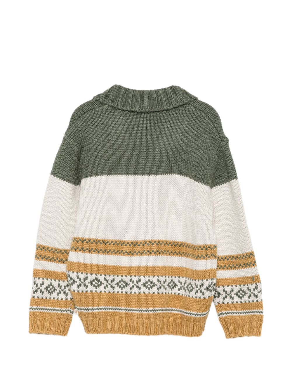 Cardigan con intario per bambino Bonton Kids multicolor con revers a scialle BD18063 510 BONTON KIDS