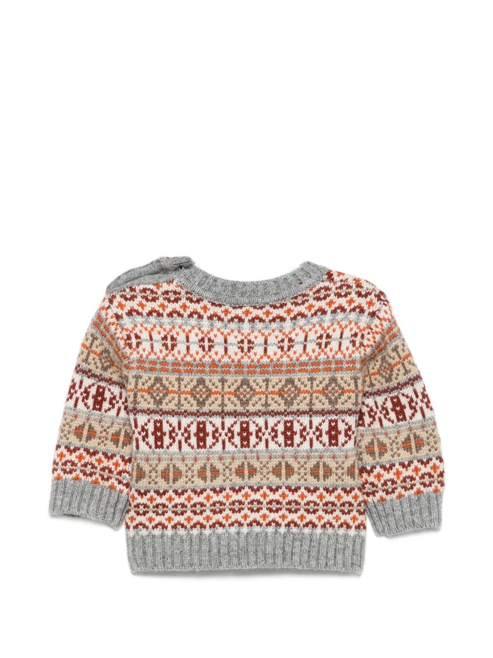 Maglione Fair Isle per neonati Bonton Kids multicolor con abbottonatura BD18071 717 BONTON KIDS