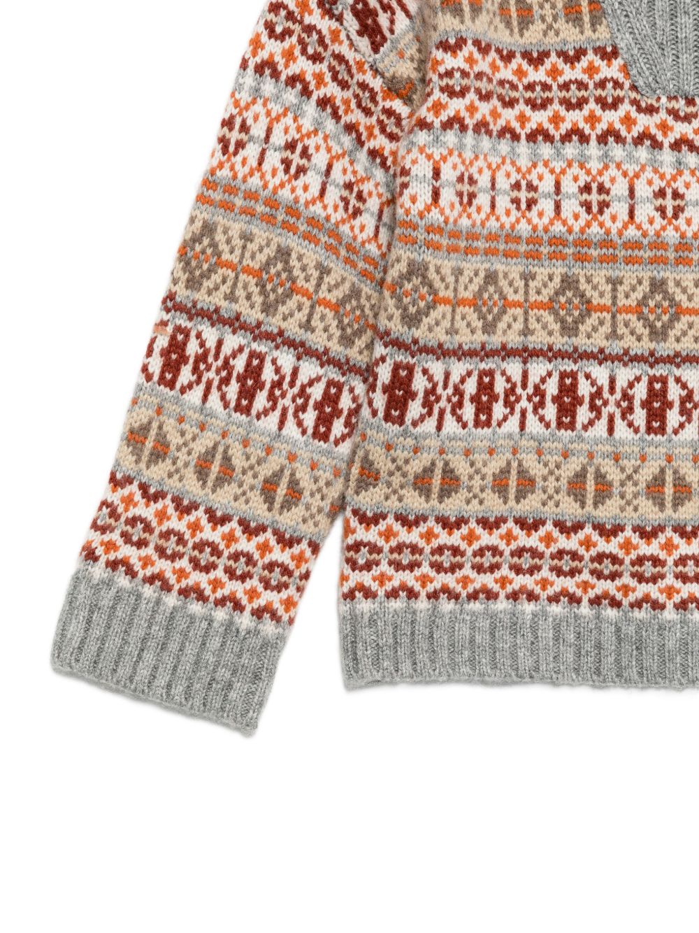Maglione Leonard per bambini Bonton Kids multicolor con mezza zip BD18083 717 BONTON KIDS