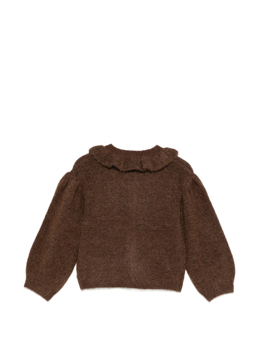 Cardigan Paloma per bambina Bonton Kids marrone con ruches BD18092 610 BONTON KIDS