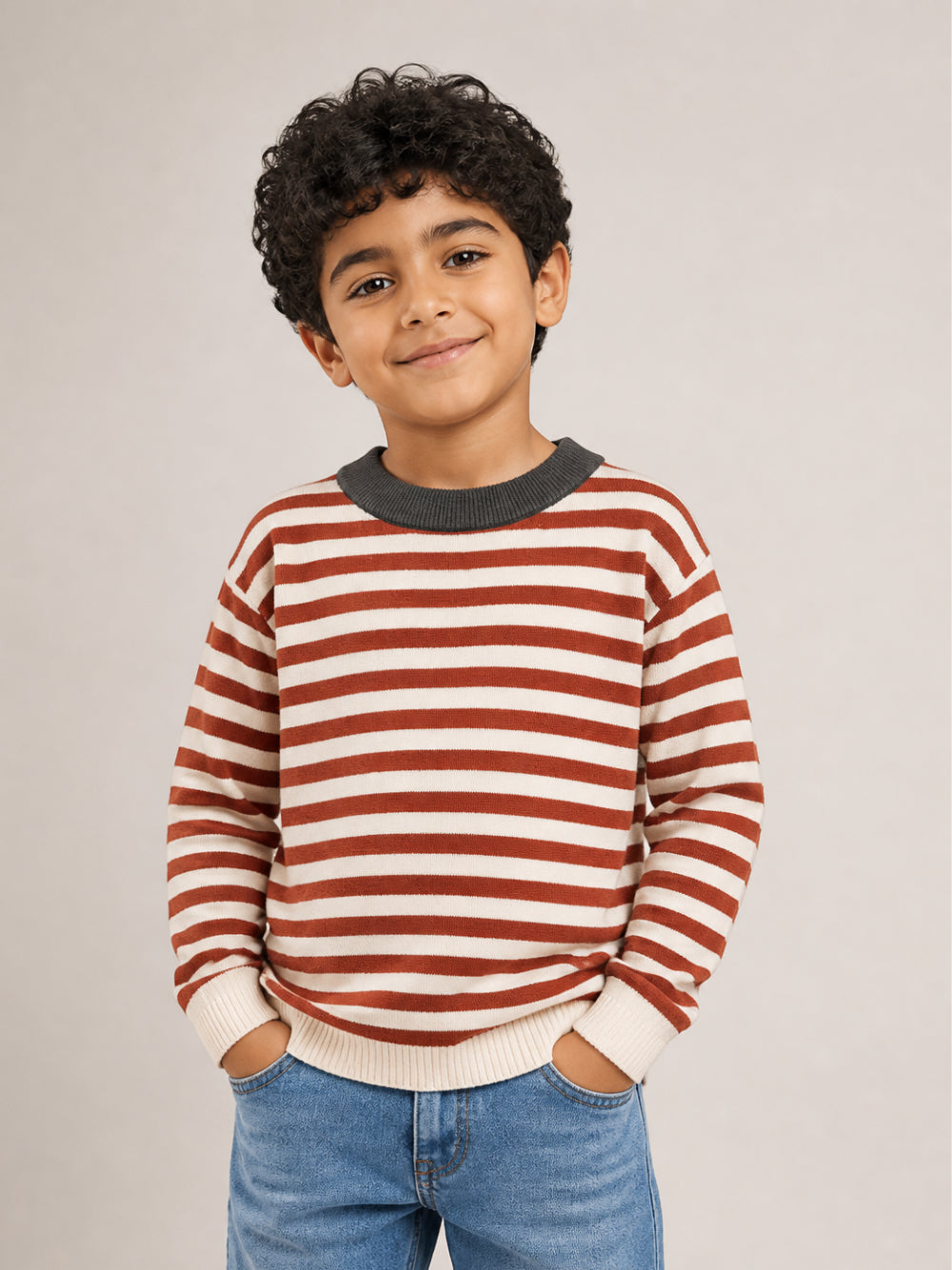 Maglione Pepito per bambino Bonton Kids multicolor a righe BD18093 612 BONTON KIDS
