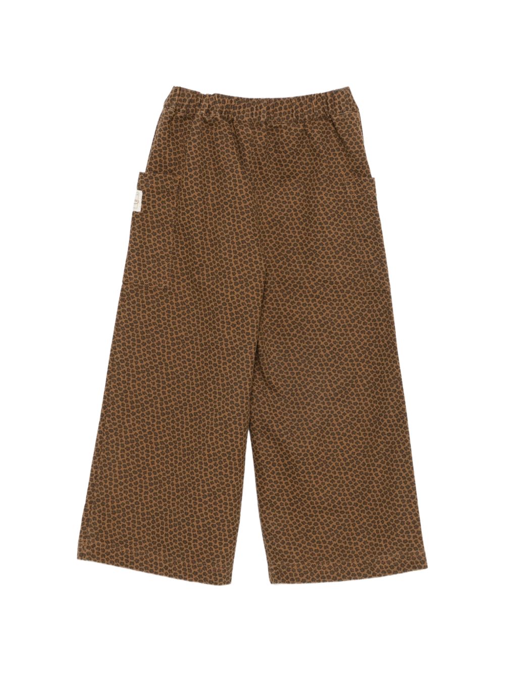 Pantaloni per bambina Bonton Kids marrone con stampa grafica leopardata BD22032 935 BONTON KIDS