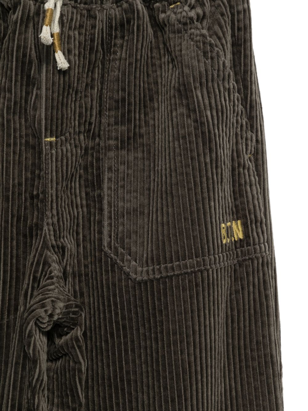 Pantaloni per bambino Bonton Kids verde cachi con trama a coste BD22043 510 BONTON KIDS
