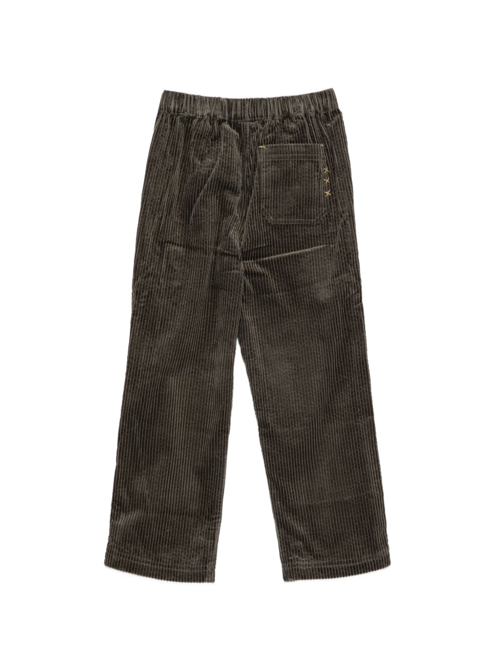 Pantaloni per bambino Bonton Kids verde cachi con trama a coste BD22043 510 BONTON KIDS
