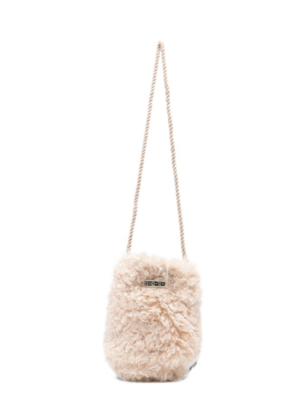 Borsa a tracolla Bonton Kids beige con strappo di corda finta in shearling BD99022 120 BONTON KIDS