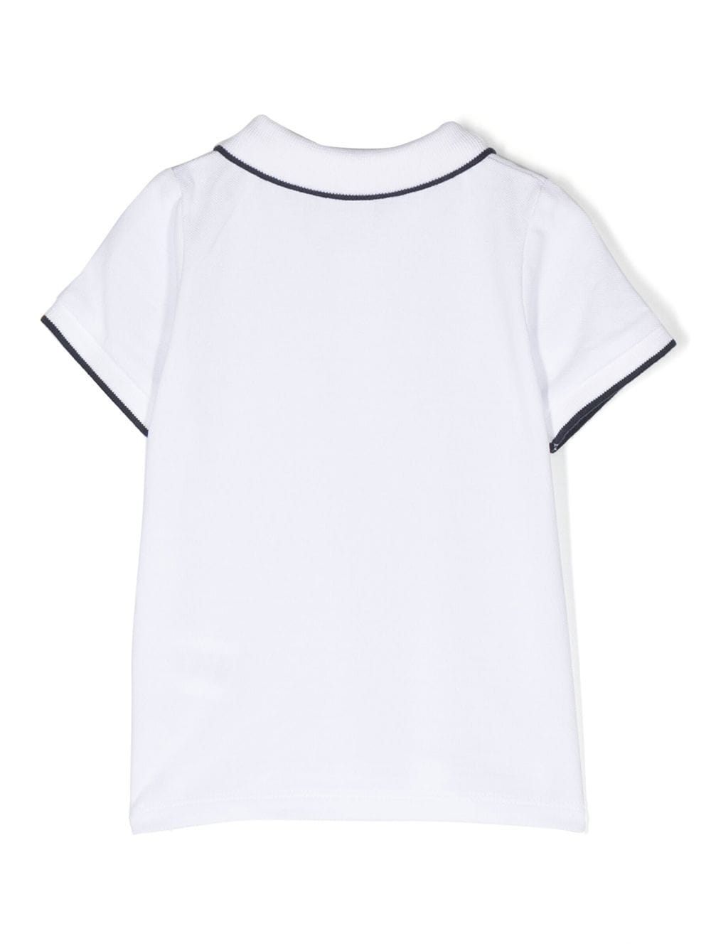 Polo con stampa per neonato BOSS Kidswear bianco con logo sul petto J05P13 10P BOSS KIDS