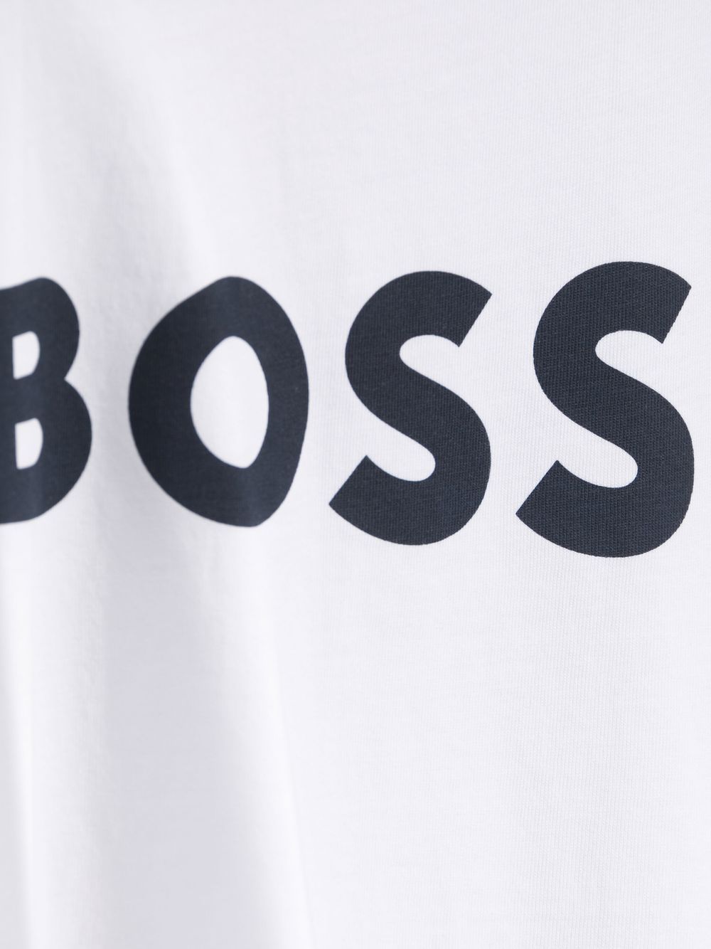T-shirt per bambino Boss Kids bianca con stampa logo sul davanti J25P24 10P BOSS KIDS