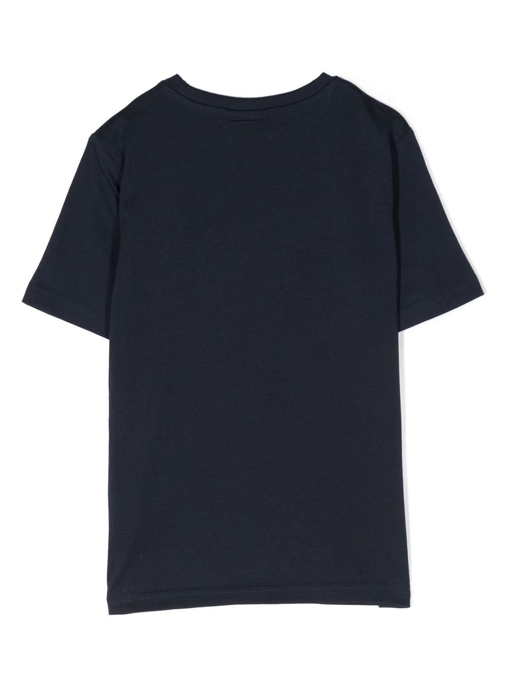 T-shirt per bambino BOSS Kidswear blu con logo goffrato bianco J25P24 849 BOSS KIDS