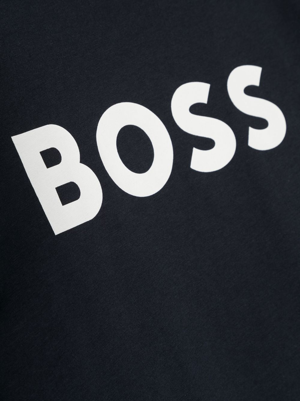 T-shirt per bambino Boss Kids blu con stampa logo sul davanti J25P25 849 BOSS KIDS