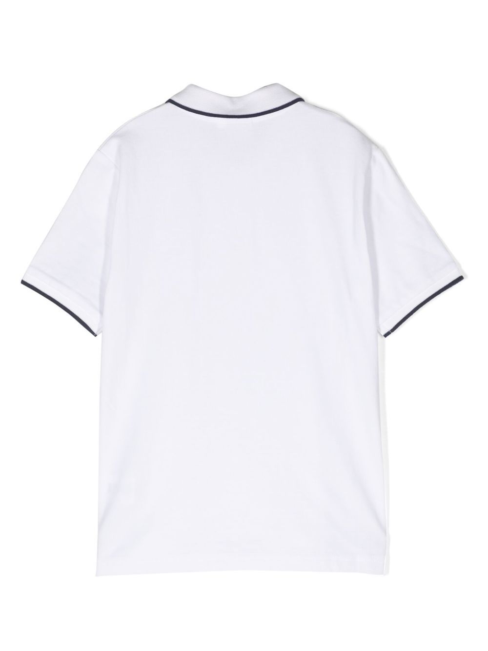 Polo per bambino Boss Kids bianca con logo goffrato J25P26 10P BOSS KIDS