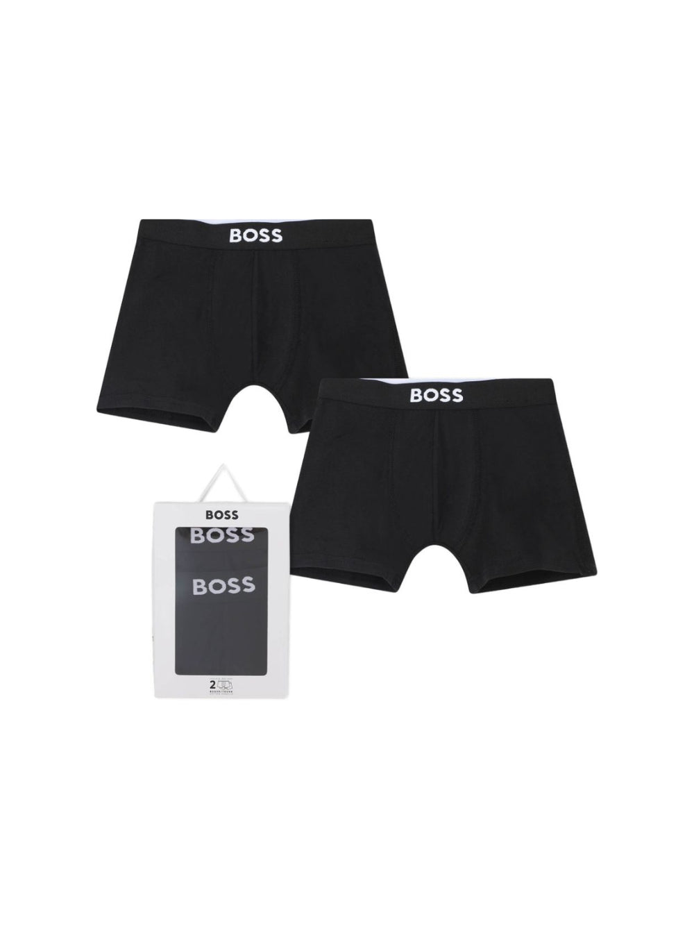 Set 2 boxer per bambino Boss Kids neri con stampa J52665 09B BOSS KIDS