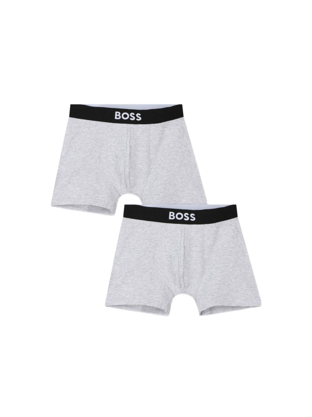 Set di 2 boxer per bambino Boss Kids grigi con stampa logo sul davanti J52665 A32 BOSS KIDS