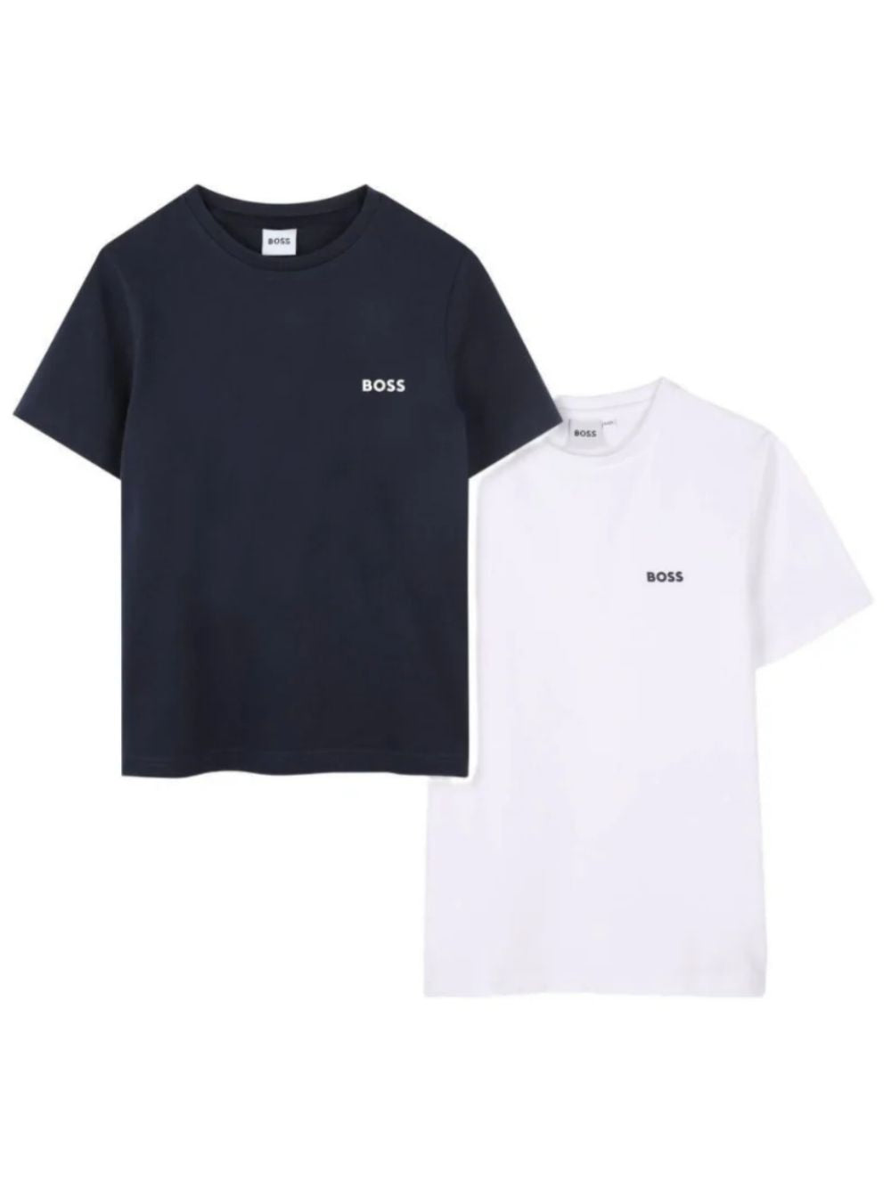 Set di due t-shirt per bambino Boss Kids bianco e blu con logo J52680 V41 BOSS KIDS