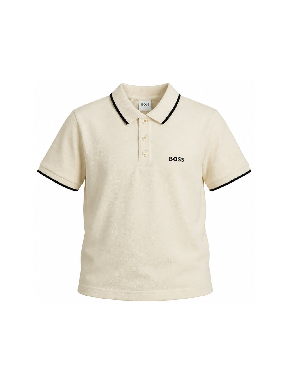T-shirt per bambino Boss Kids beige con colletto stile polo J53169 21C BOSS KIDS