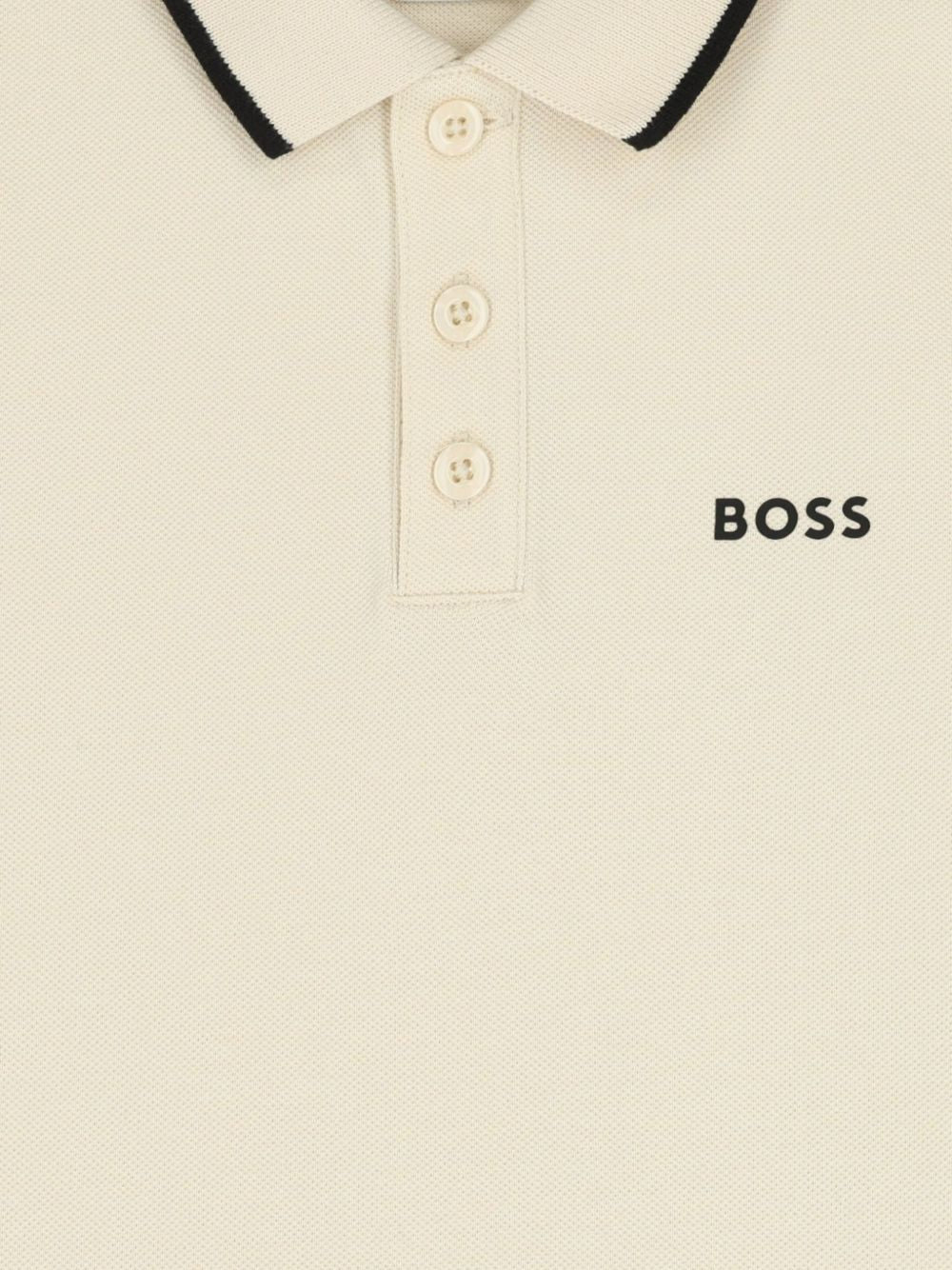 T-shirt per bambino Boss Kids beige con colletto stile polo J53169 21C BOSS KIDS