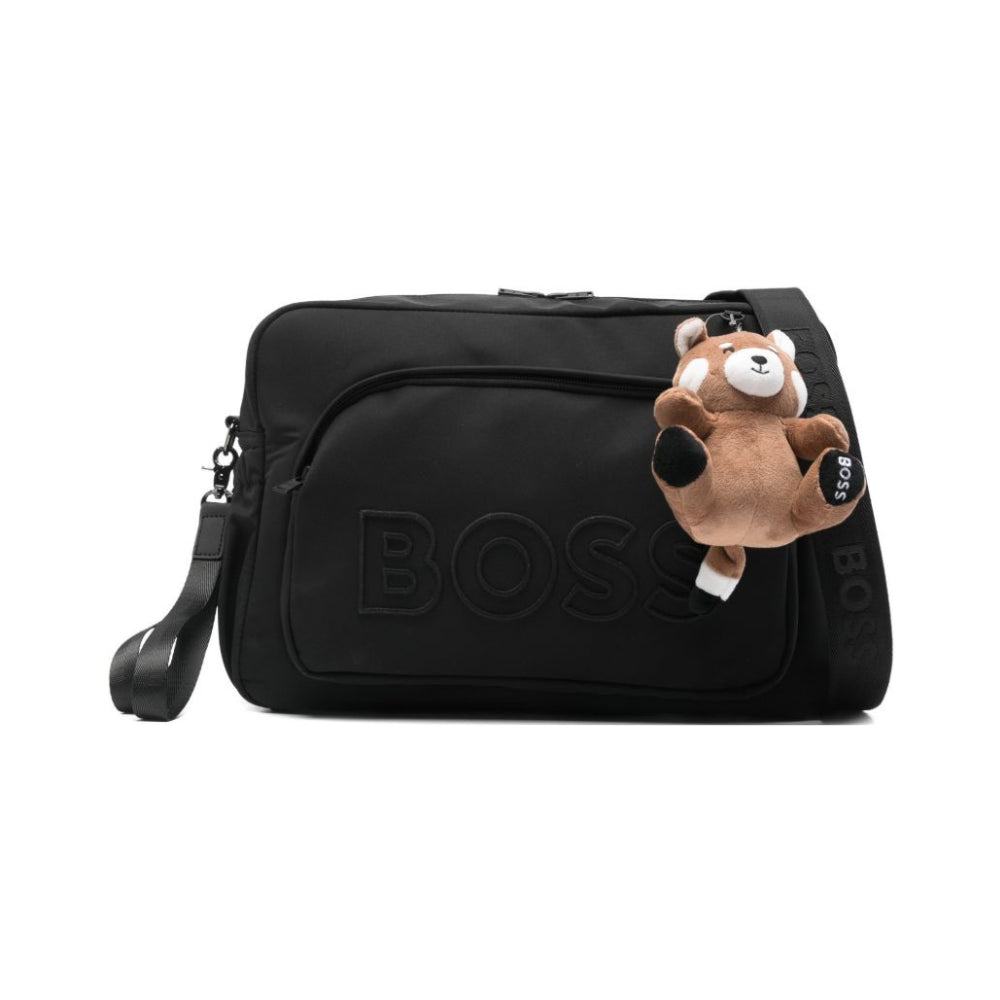 Borsa fasciatoio per neonato Boss Kids nera con portachiavi rimovibile J53178 09B BOSS KIDS