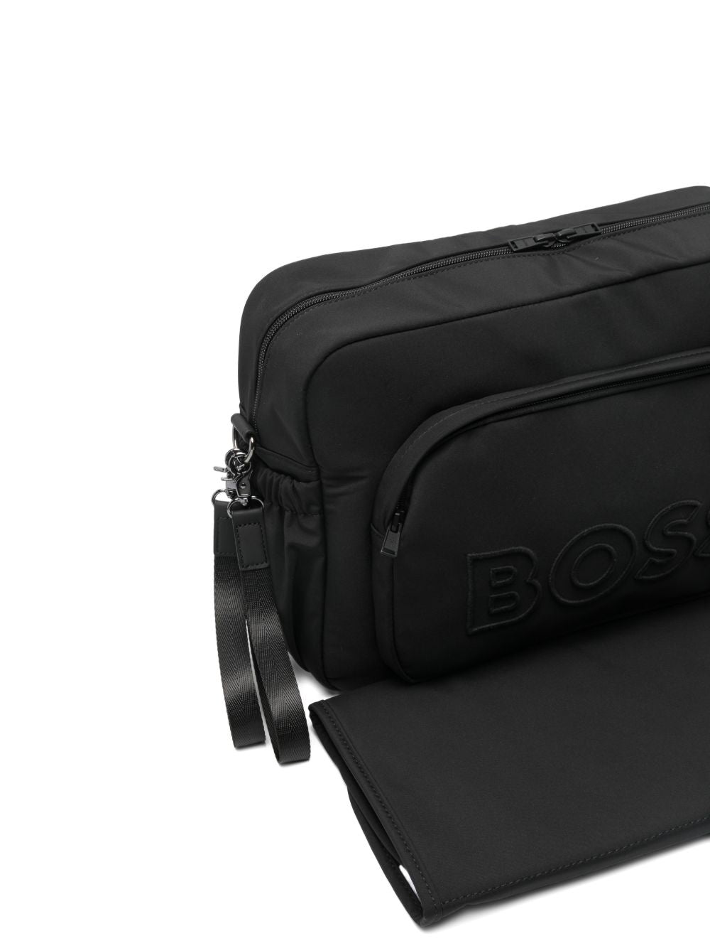 Borsa fasciatoio per neonato Boss Kids nera con portachiavi rimovibile J53178 09B BOSS KIDS