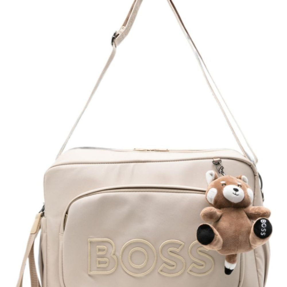 Borsa fasciatoio per neonato Boss Kids beige con charm Teddy Bear J53178 249 BOSS KIDS