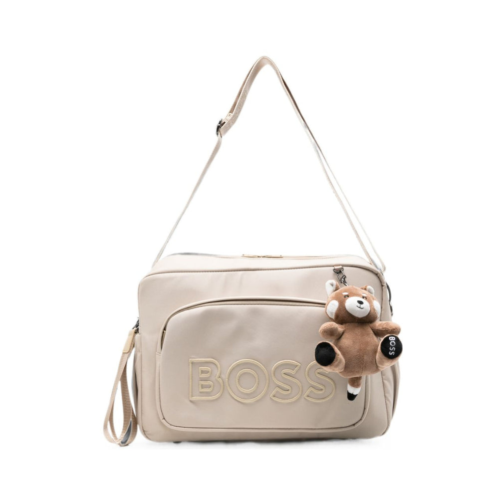 Borsa fasciatoio per neonato Boss Kids beige con charm Teddy Bear J53178 249 BOSS KIDS