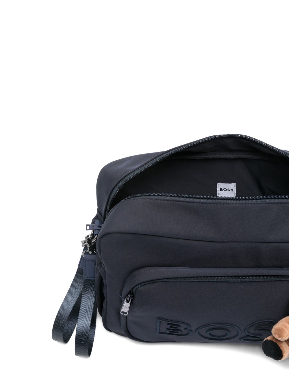 Borsa fasciatoio per neonato Boss Kids blu con portachiavi rimovibile J53178 849 BOSS KIDS
