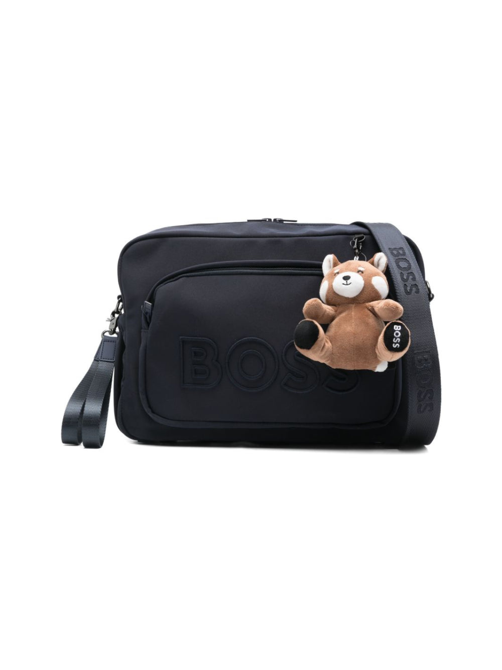 Borsa fasciatoio per neonato Boss Kids blu con portachiavi rimovibile J53178 849 BOSS KIDS