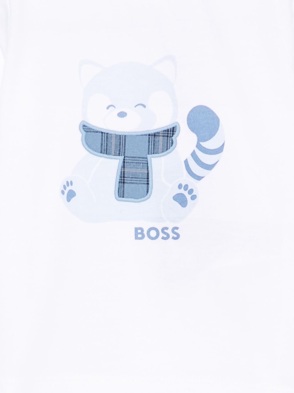 T-shirt per neonato Boss Kids bianca con stampa grafica sul davanti J53287 10P BOSS KIDS