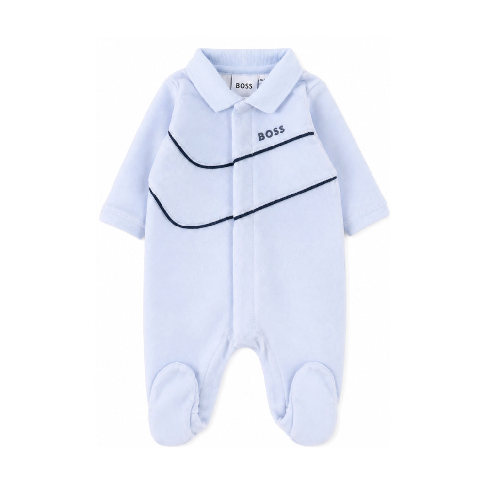 Tutina per neonato Boss Kids azzurra con colletto J53288 771 BOSS KIDS