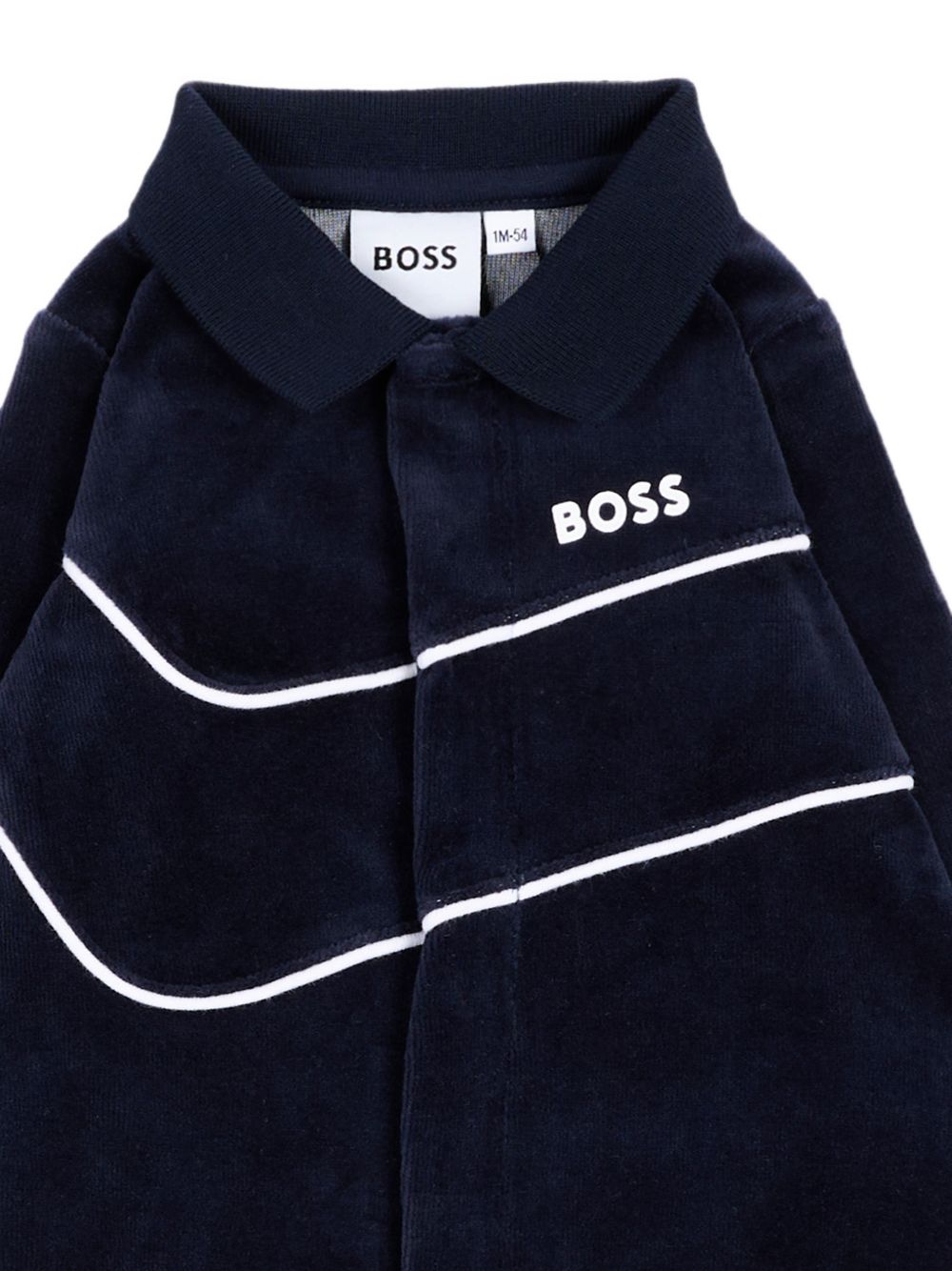 Tutina per neonato Boss Kids blu con colletto J53288 849 BOSS KIDS
