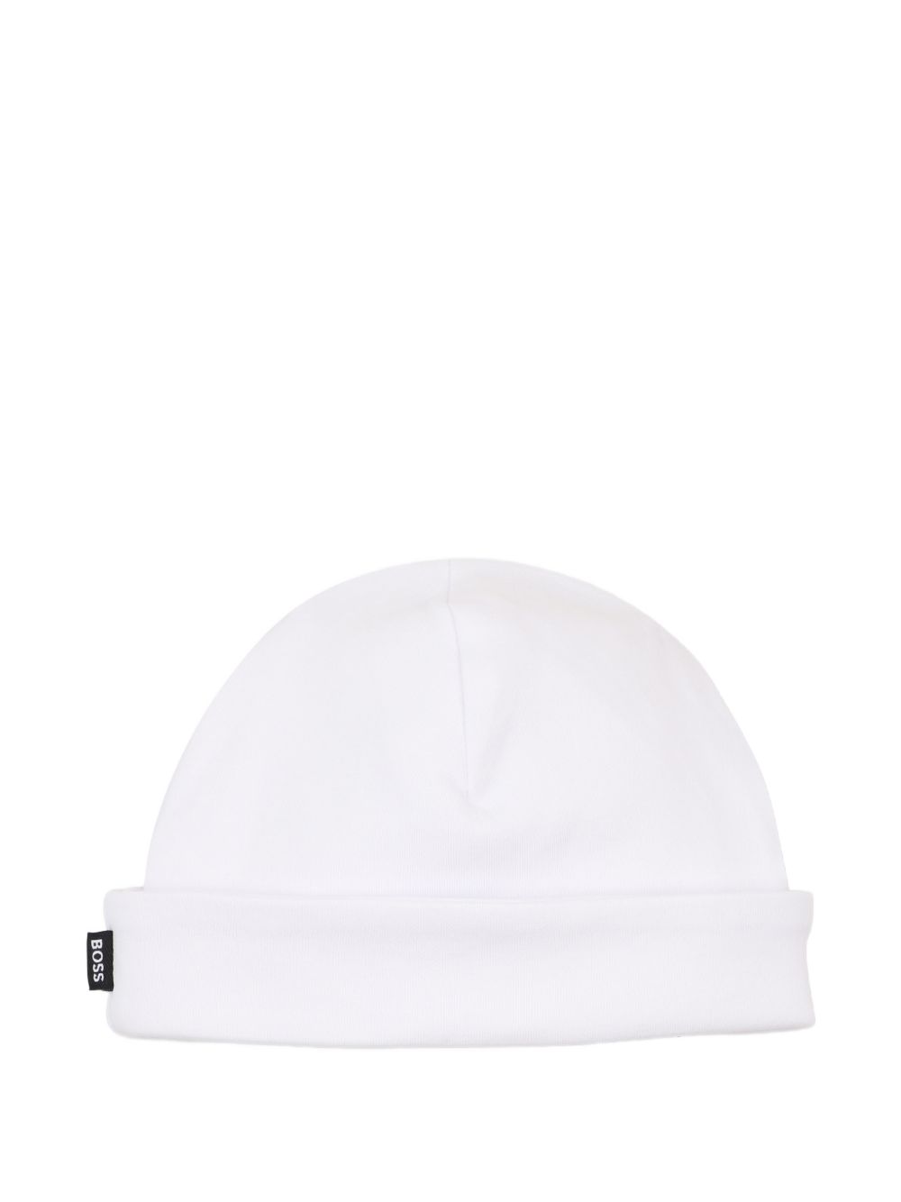 Tutina, berretto e bavaglino per neonato Boss Kids bianco inserto color-block J53292 10P BOSS KIDS
