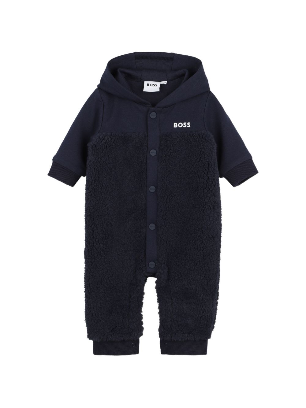 Tutina per neonato Boss Kids blu con cappuccio J53297 849 BOSS KIDS