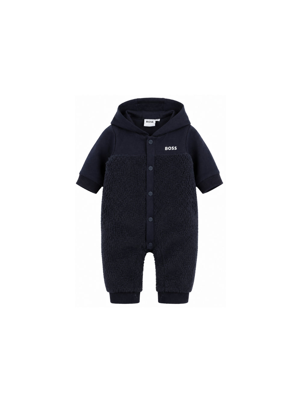 Tutina per neonato Boss Kids blu con cappuccio J53297 849 BOSS KIDS