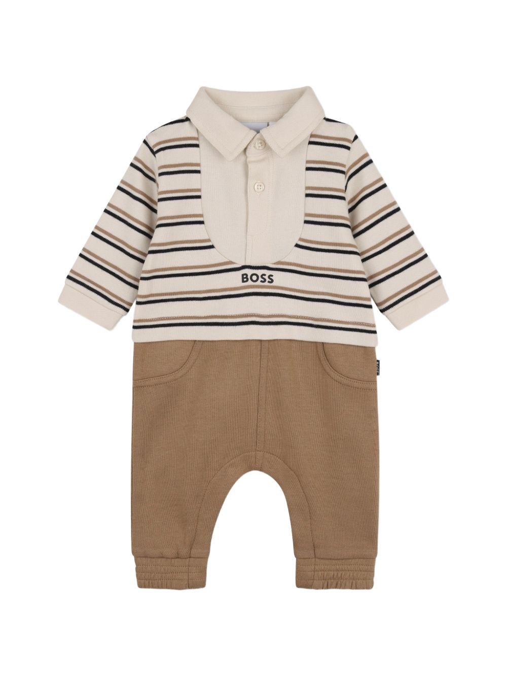 Tutina per neonato Boss Kids multicolor con colletto stile polo J53299 21K BOSS KIDS
