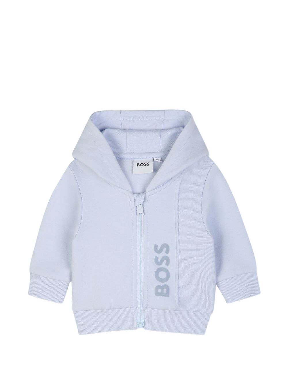 Tuta sportiva 3 pezzi per neonato Boss Kids azzurra con cappuccio J53304 771 BOSS KIDS