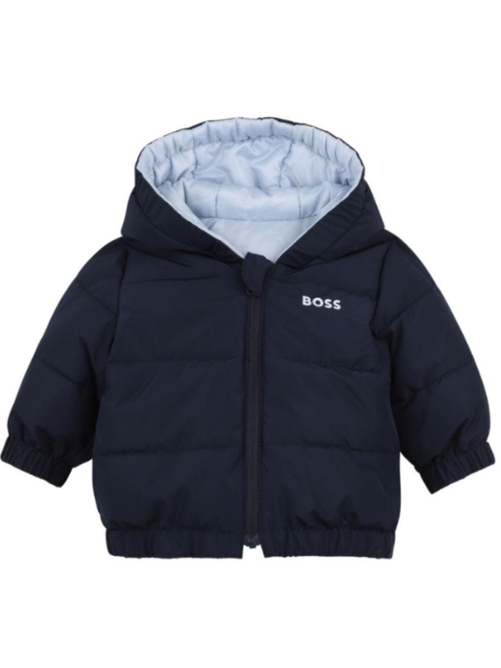 Giubbino per neonato Boss Kids blu con design reversibile J53316 771 BOSS KIDS