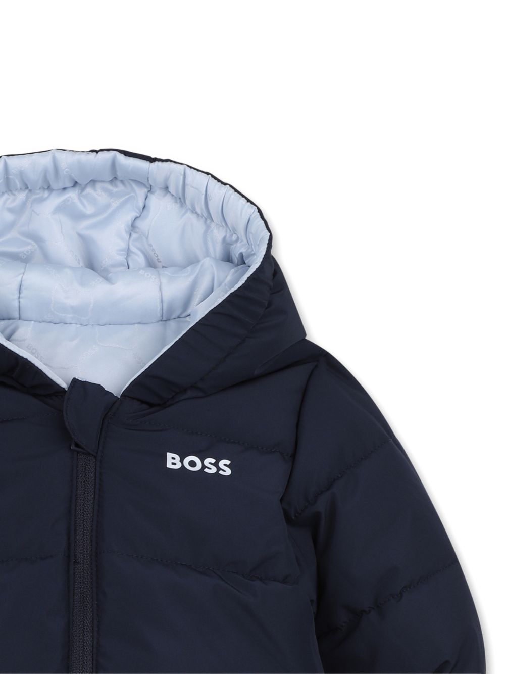 Giubbino per neonato Boss Kids blu con design reversibile J53316 771 BOSS KIDS