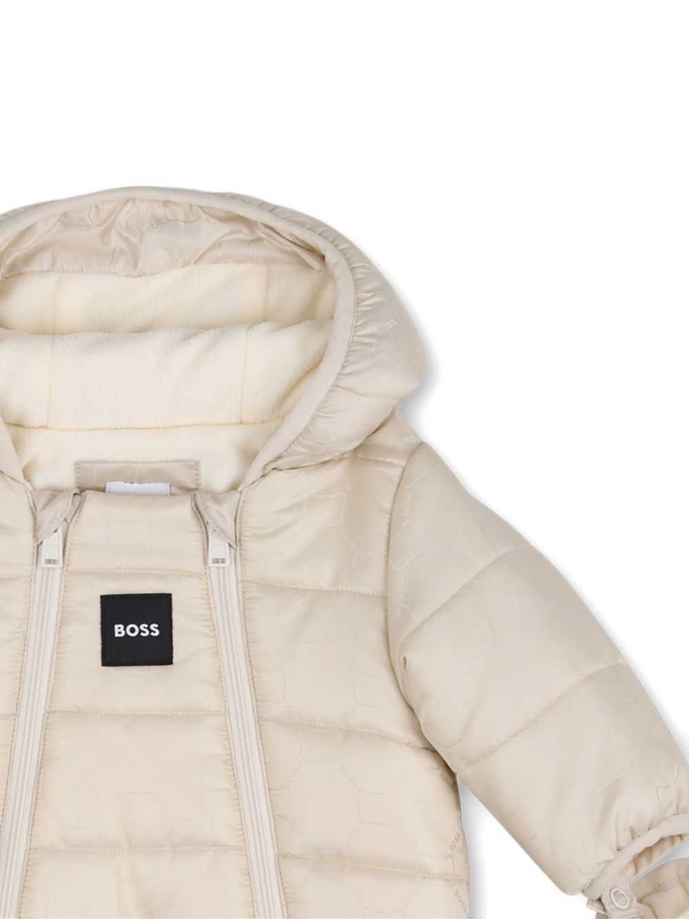 Tuta da neve per neonato Boss Kids beige con finitura imbottita J53317 21K BOSS KIDS