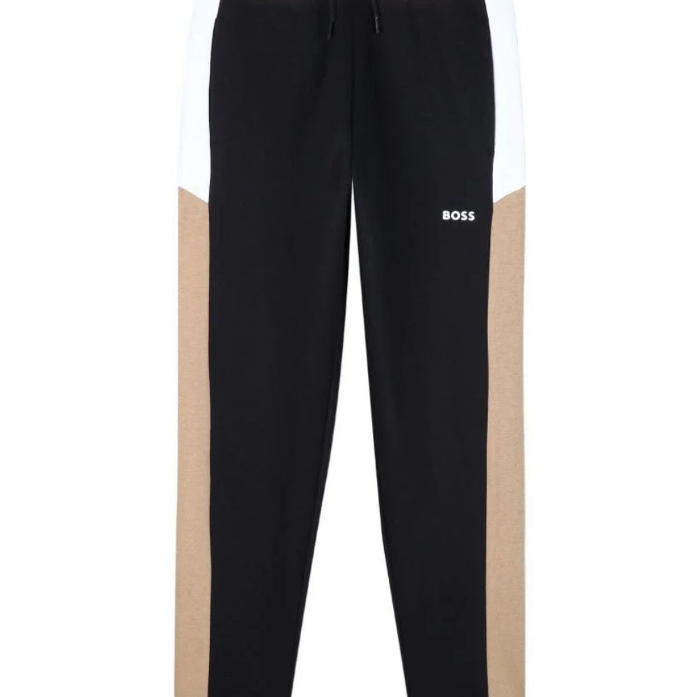 Pantaloni sportivi per bambino Boss Kids neri con stampa logo J53341 09B BOSS KIDS