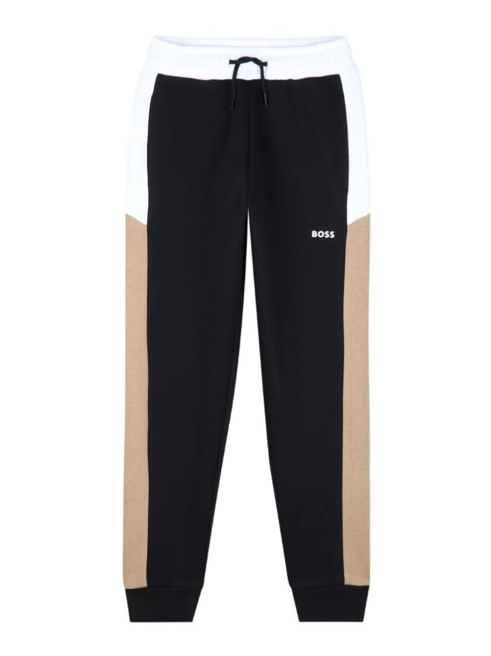 Pantaloni sportivi per bambino Boss Kids neri con stampa logo J53341 09B BOSS KIDS