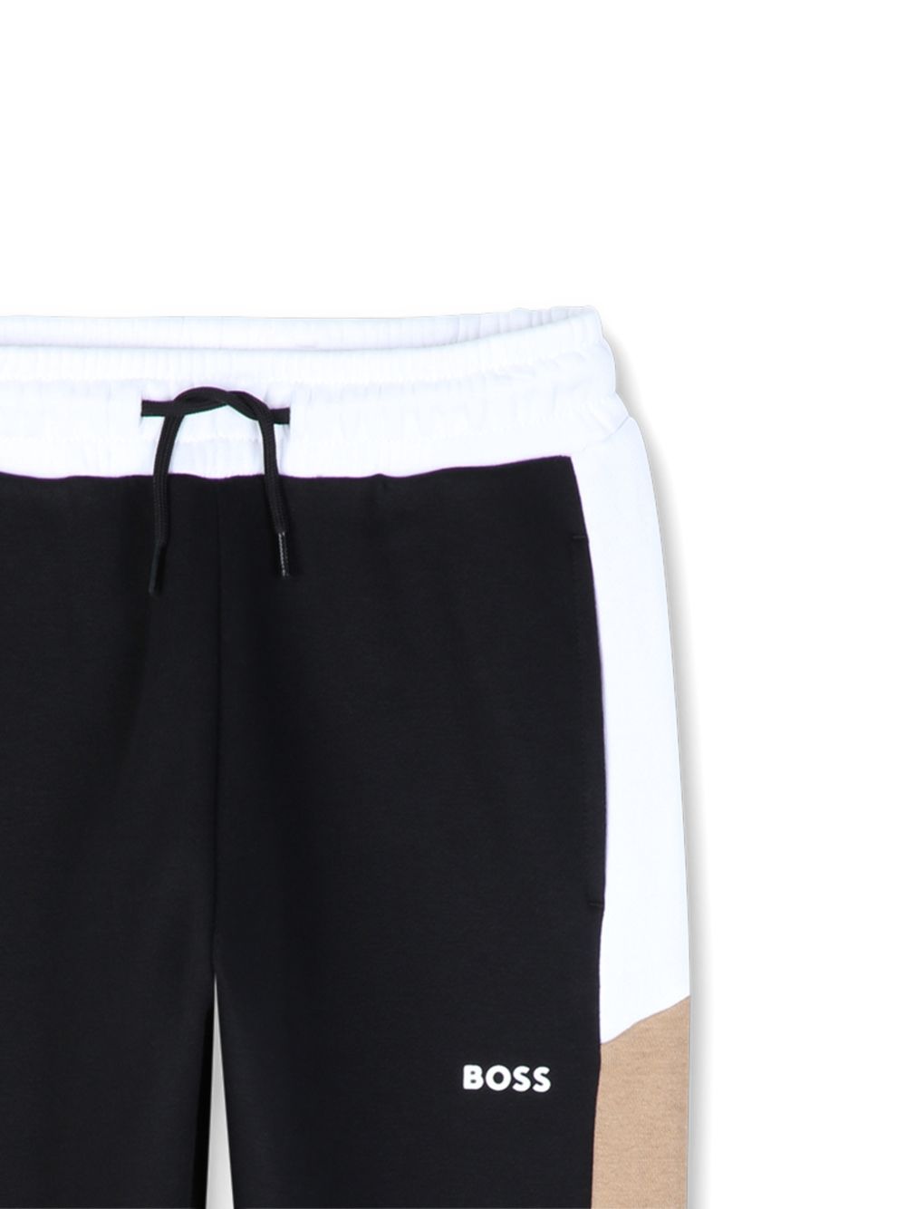 Pantaloni sportivi per bambino Boss Kids neri con stampa logo J53341 09B BOSS KIDS