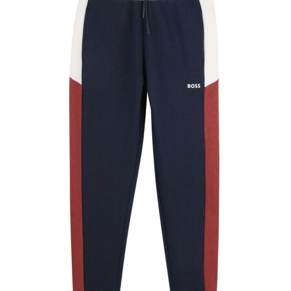 Pantaloni sportivi per bambino Boss Kids blu con stampa logo J53341 849 BOSS KIDS