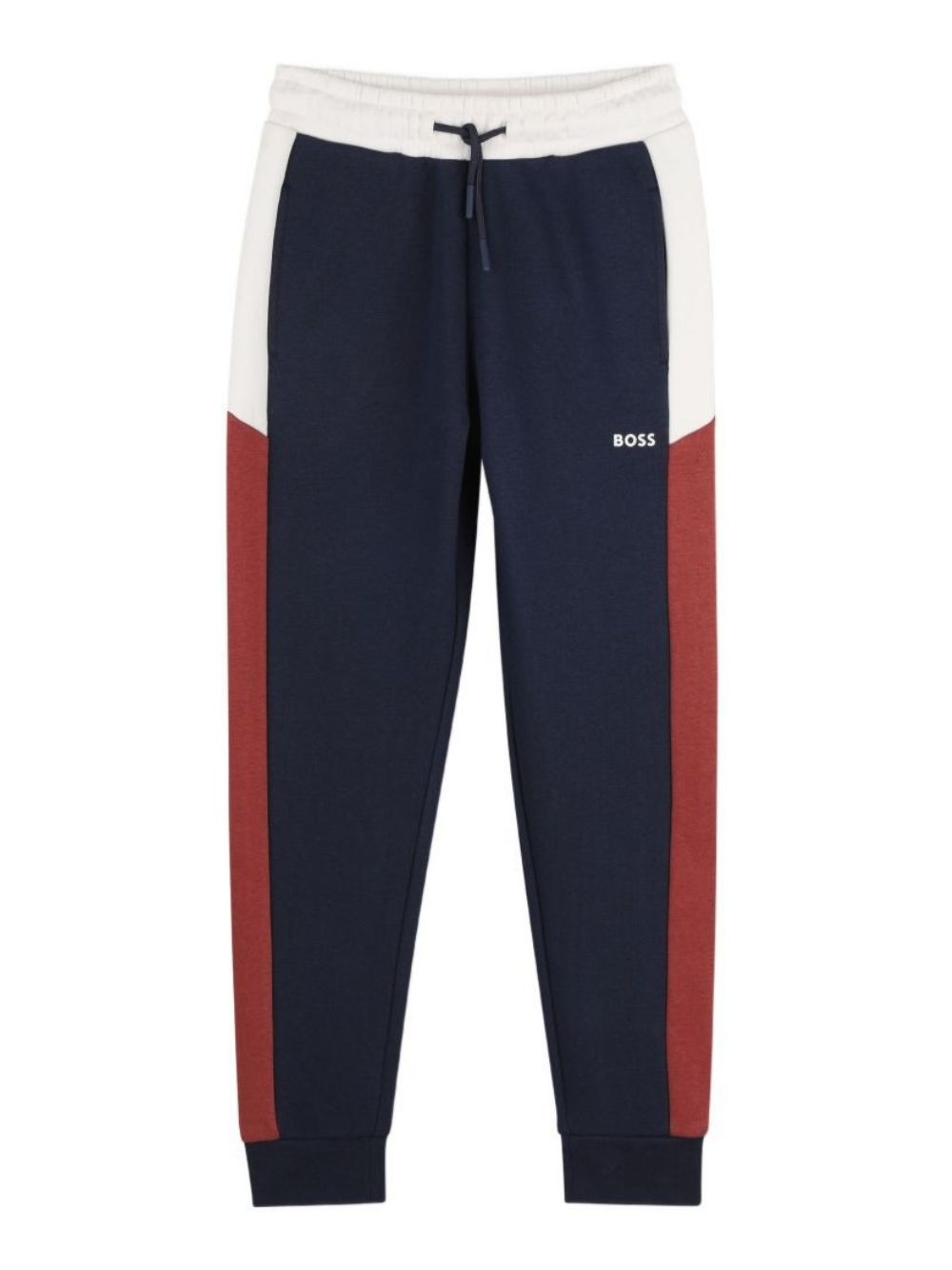 Pantaloni sportivi per bambino Boss Kids blu con stampa logo J53341 849 BOSS KIDS