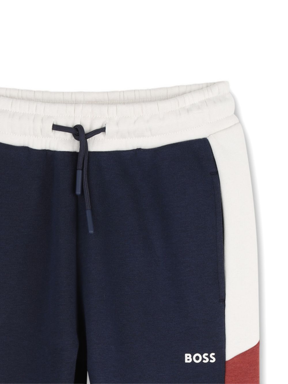 Pantaloni sportivi per bambino Boss Kids blu con stampa logo J53341 849 BOSS KIDS