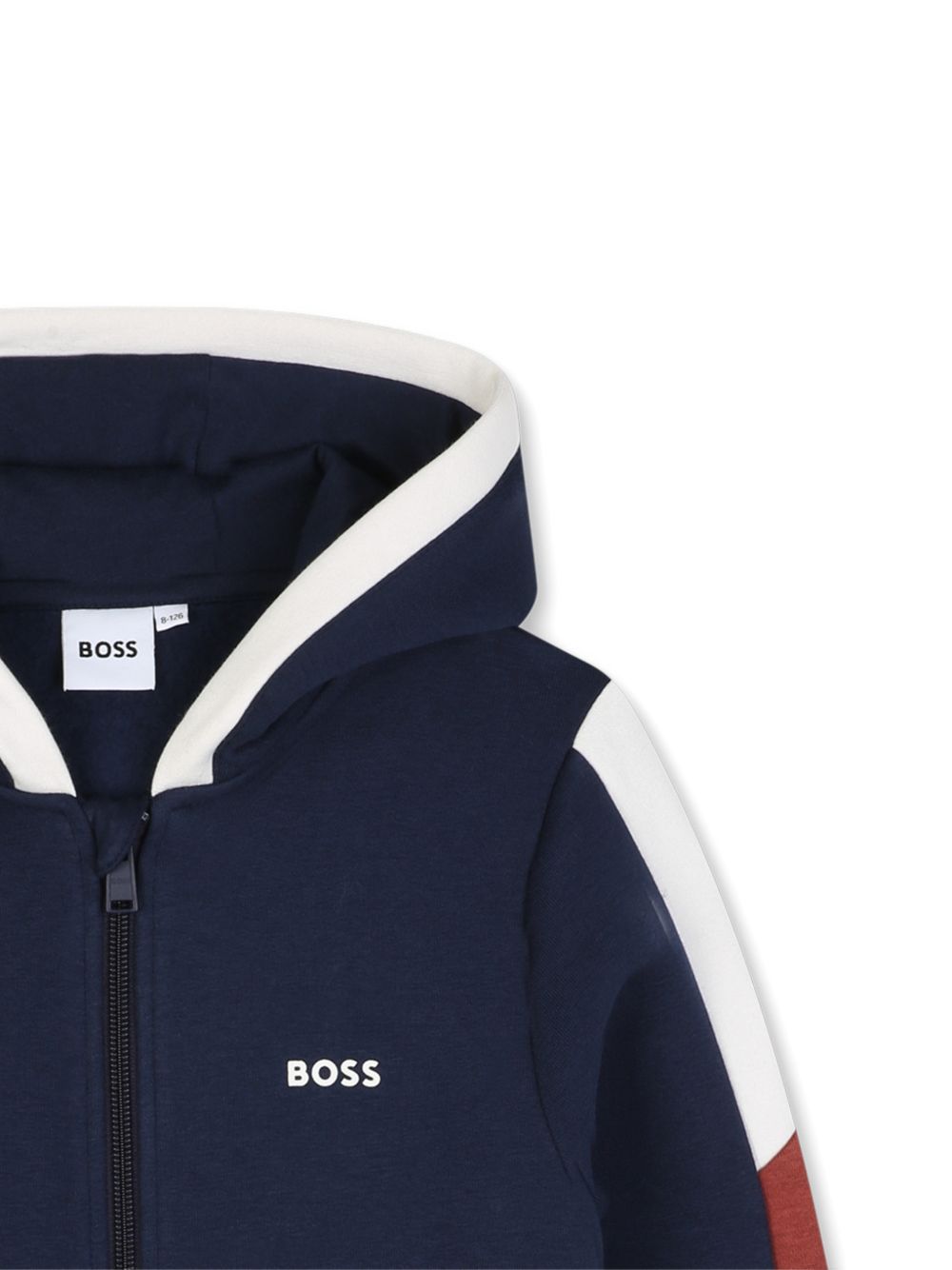 Felpa per bambino Boss Kids blu con logo sul davanti J53368 849 BOSS KIDS