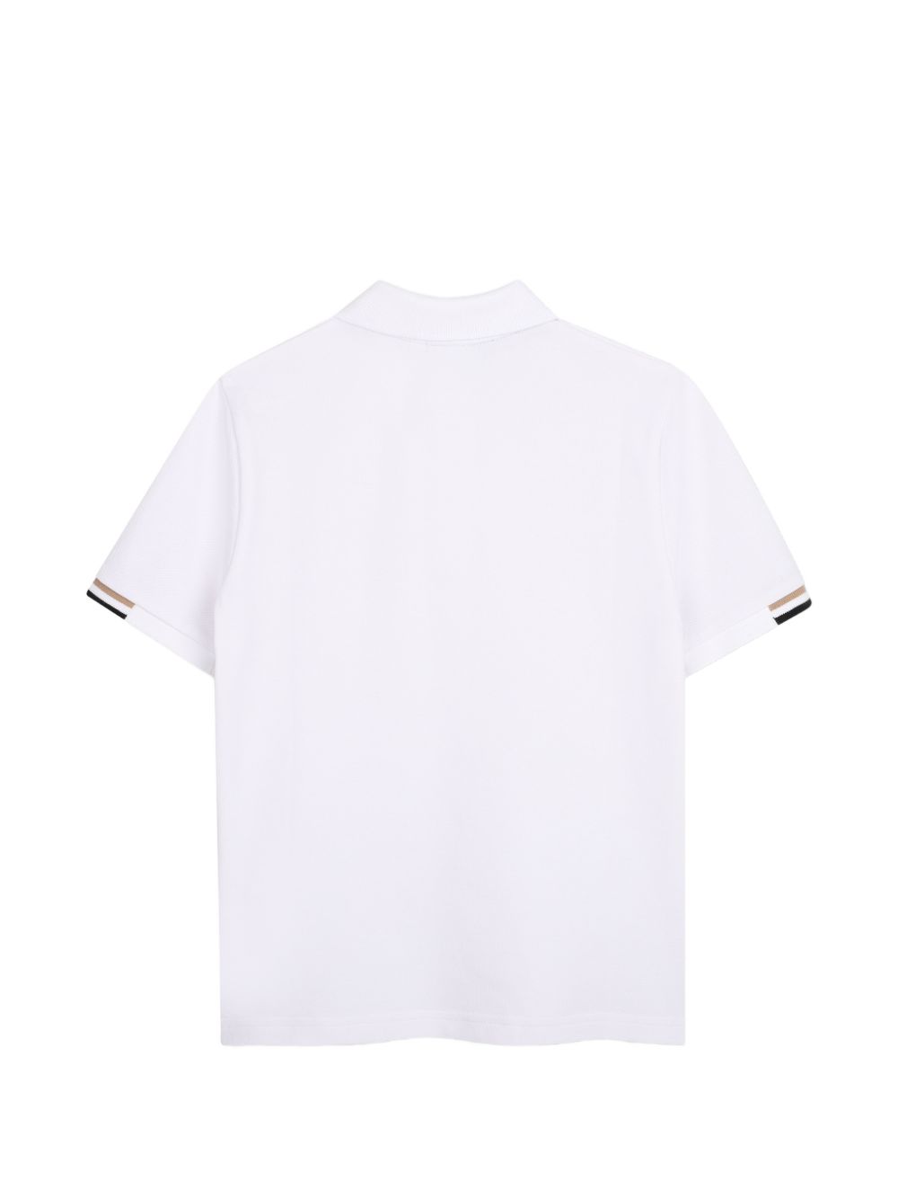 T-shirt per bambino Boss Kids bianca con colletto stile polo J53378 10P BOSS KIDS