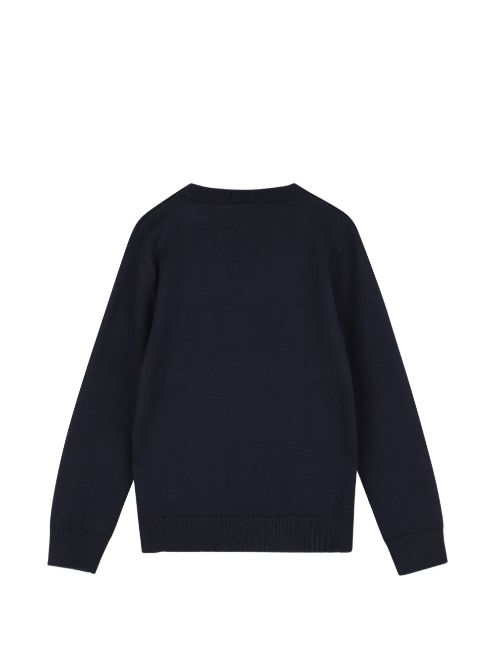 Maglione per bambino Boss Kids blu con logo ricamato sul davanti J53388 849 BOSS KIDS