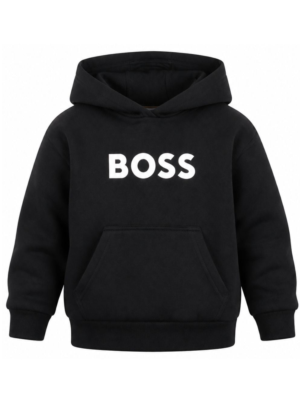 Felpa per bambino Boss Kids nera con logo sul davanti J53396 09B BOSS KIDS