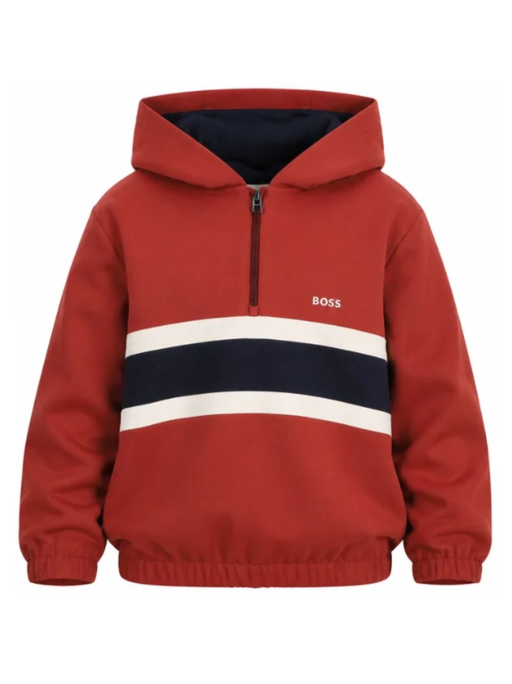 Felpa per bambino Boss Kids rossa con logo sul petto J53399 95G BOSS KIDS
